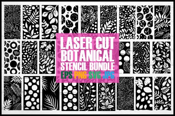 Download Laser Cut Botanical Stencil Bundle - Botanic Collection