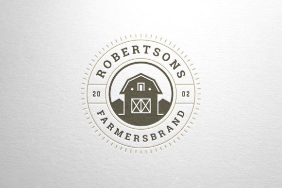 Download Farmhouse Retro Round Logotype - Premium Resources