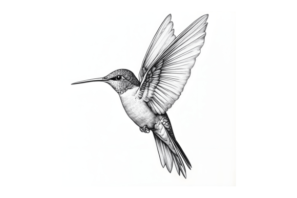 Download Hummingbird Sketch Line Art Print PNG - Art print Collection