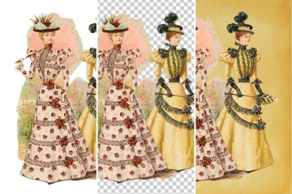 Download Vintage French Fashion Wall Art Print - Art print Collection