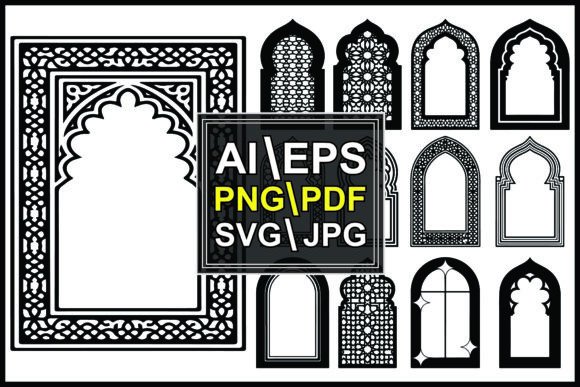 Download Silhouette Geometric Window and Arch - Premium Bundle